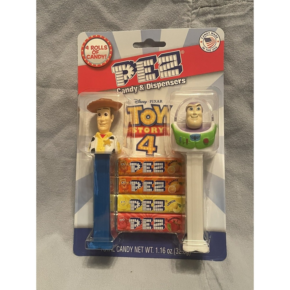 NEW Set of‎ 2 Pez Toy Story Buzz Lightyear & Woody - 4 Candy & 2 Dispensers